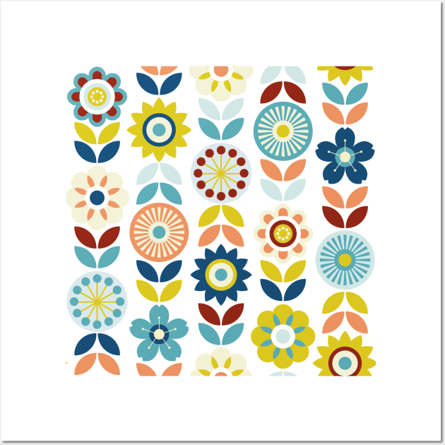 Scandinavian flowers Wall Art by mil_papeles